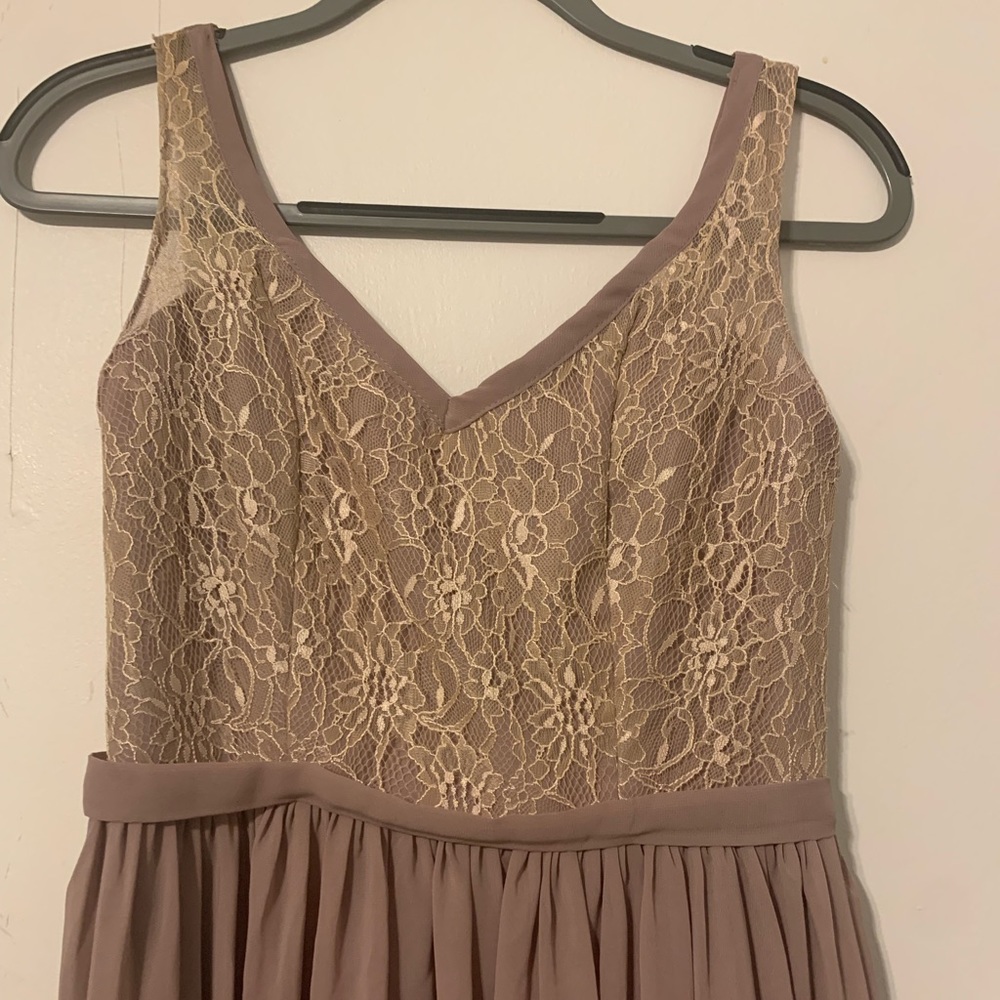 JJs house light purple size 6 black tie dress - Picture 3 of 6